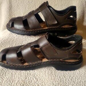 Josef Seibel Jeremy Rich Brown Leather Men's Sandals - EU 42, US 9
